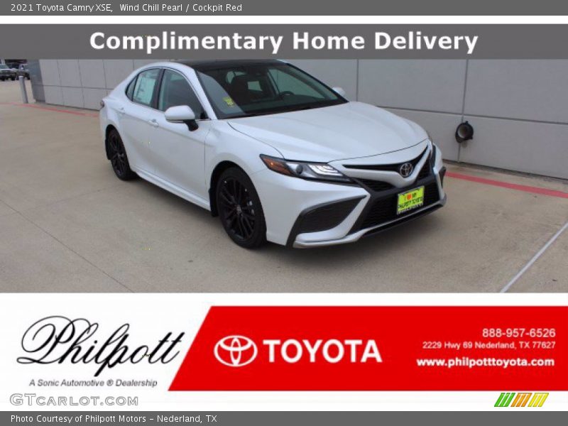 Wind Chill Pearl / Cockpit Red 2021 Toyota Camry XSE