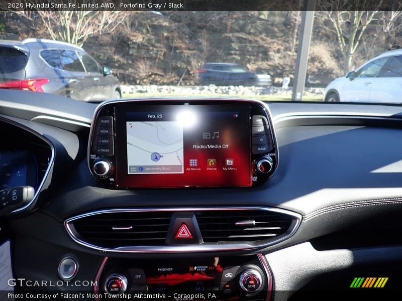 Portofino Gray / Black 2020 Hyundai Santa Fe Limited AWD