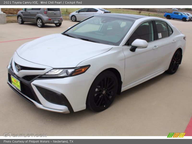 Wind Chill Pearl / Cockpit Red 2021 Toyota Camry XSE