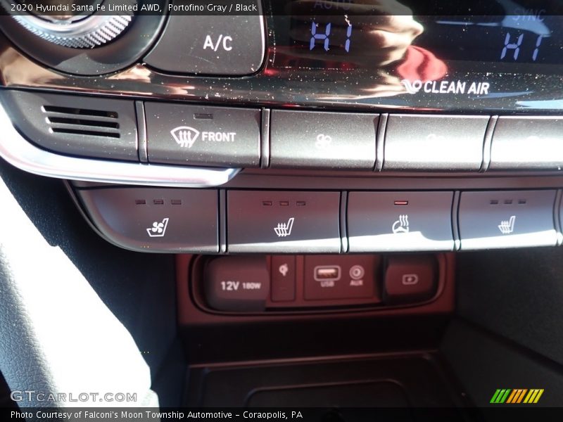 Portofino Gray / Black 2020 Hyundai Santa Fe Limited AWD