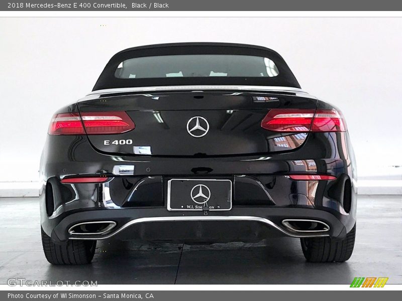 Black / Black 2018 Mercedes-Benz E 400 Convertible