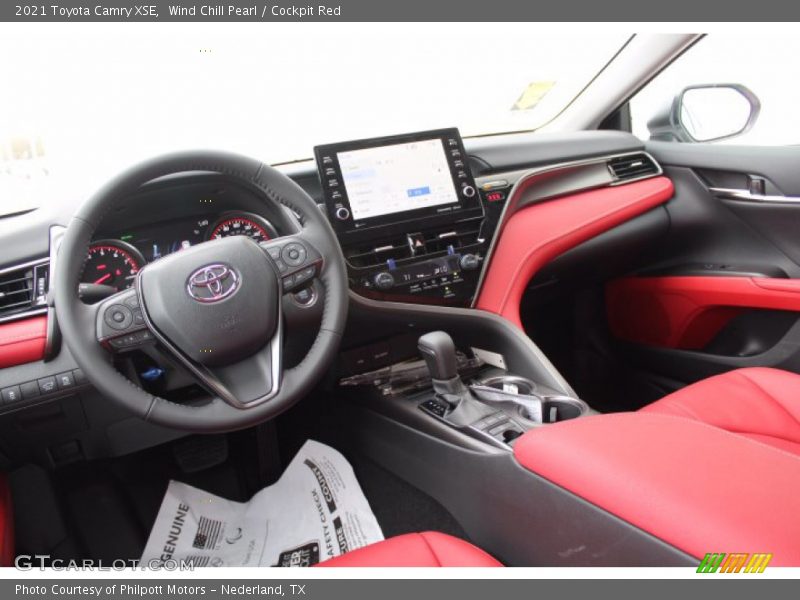 Wind Chill Pearl / Cockpit Red 2021 Toyota Camry XSE