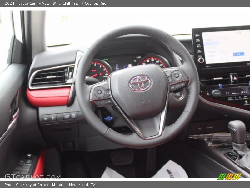 Wind Chill Pearl / Cockpit Red 2021 Toyota Camry XSE