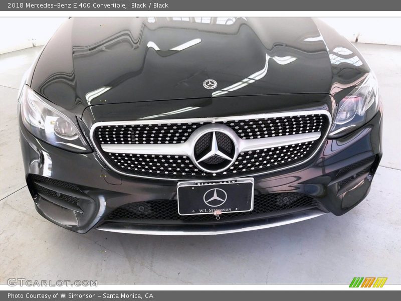 Black / Black 2018 Mercedes-Benz E 400 Convertible