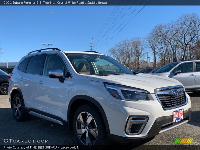 Crystal White Pearl / Saddle Brown 2021 Subaru Forester 2.5i Touring