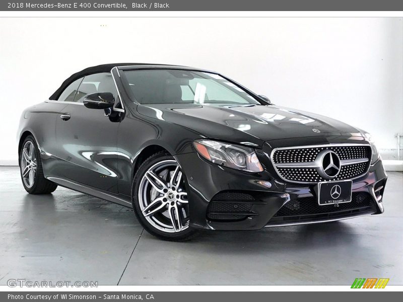 Black / Black 2018 Mercedes-Benz E 400 Convertible