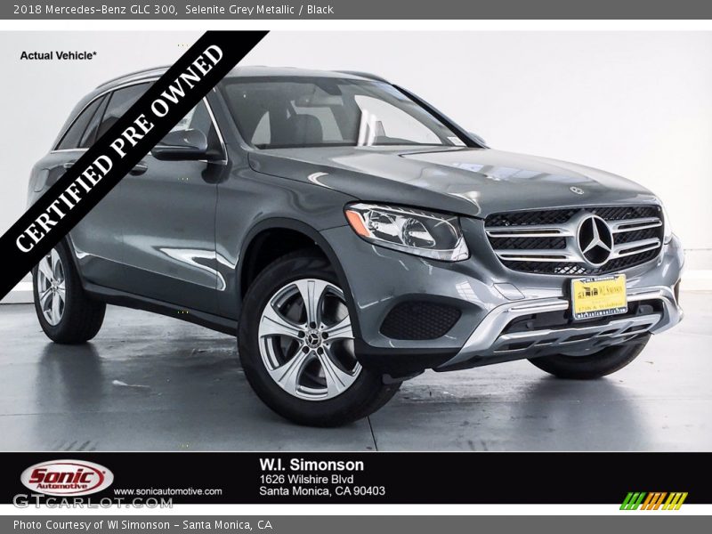 Selenite Grey Metallic / Black 2018 Mercedes-Benz GLC 300