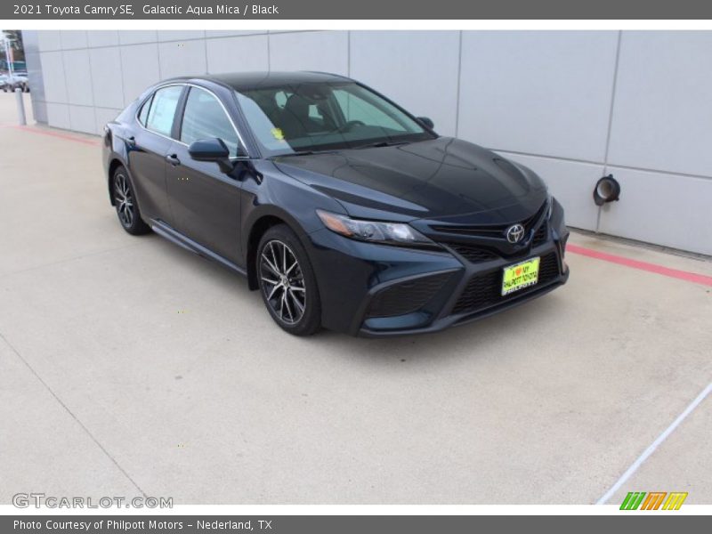 Galactic Aqua Mica / Black 2021 Toyota Camry SE