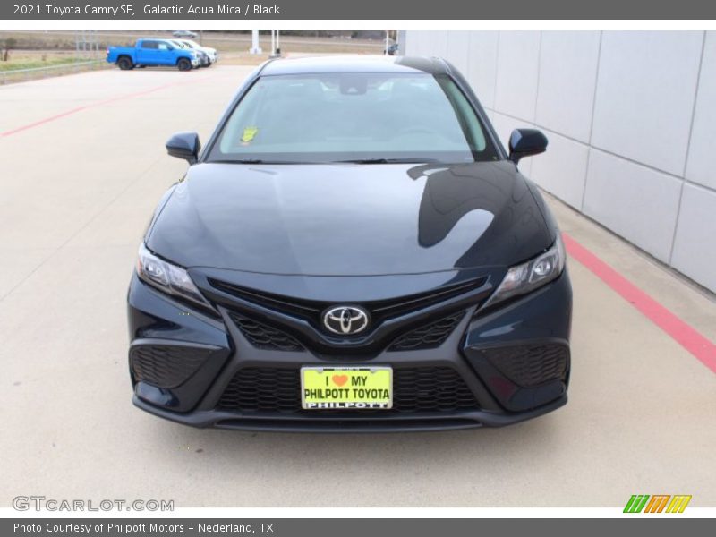 Galactic Aqua Mica / Black 2021 Toyota Camry SE