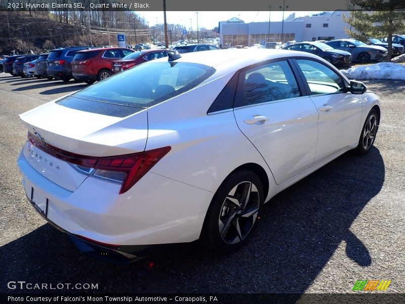 Quartz White / Black 2021 Hyundai Elantra SEL