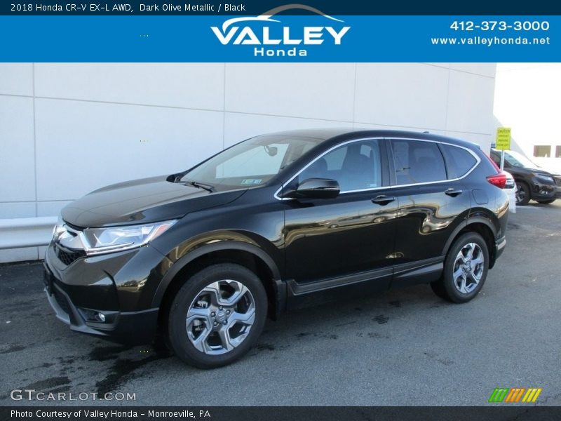 Dark Olive Metallic / Black 2018 Honda CR-V EX-L AWD