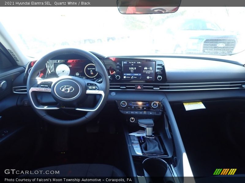 Quartz White / Black 2021 Hyundai Elantra SEL