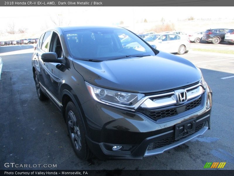 Dark Olive Metallic / Black 2018 Honda CR-V EX-L AWD