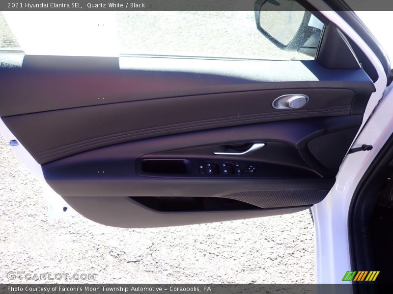 Quartz White / Black 2021 Hyundai Elantra SEL