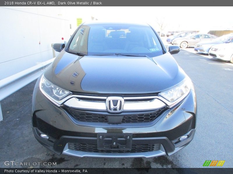 Dark Olive Metallic / Black 2018 Honda CR-V EX-L AWD