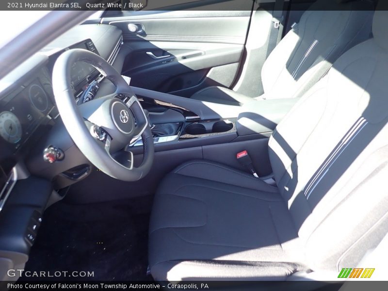 Quartz White / Black 2021 Hyundai Elantra SEL