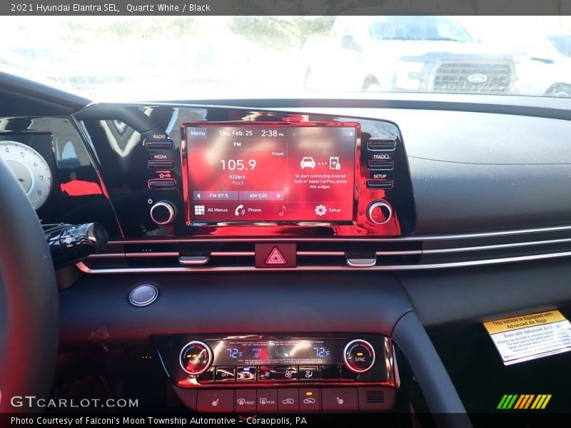 Quartz White / Black 2021 Hyundai Elantra SEL