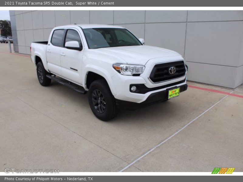 Super White / Cement 2021 Toyota Tacoma SR5 Double Cab