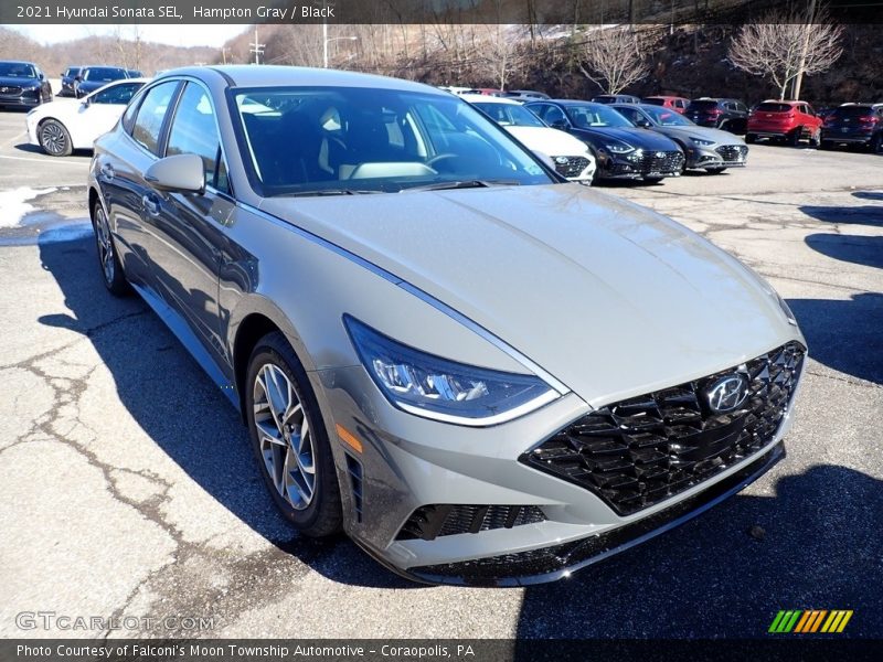 Hampton Gray / Black 2021 Hyundai Sonata SEL