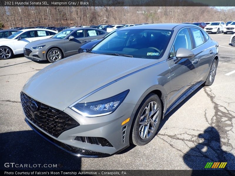 Hampton Gray / Black 2021 Hyundai Sonata SEL