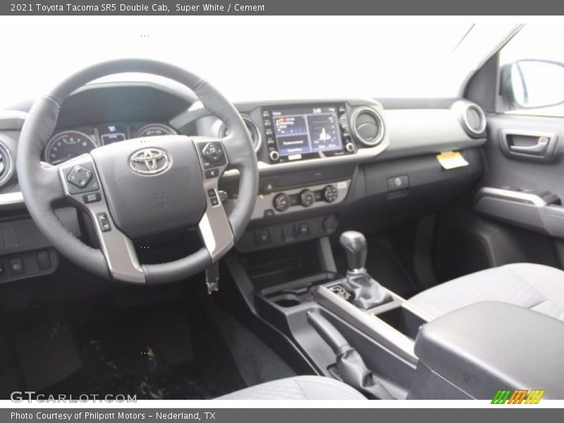 Super White / Cement 2021 Toyota Tacoma SR5 Double Cab