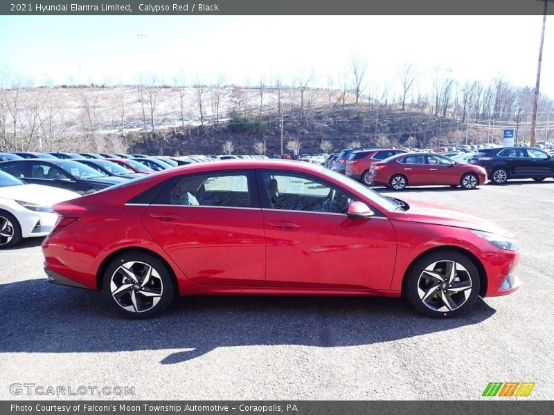Calypso Red / Black 2021 Hyundai Elantra Limited