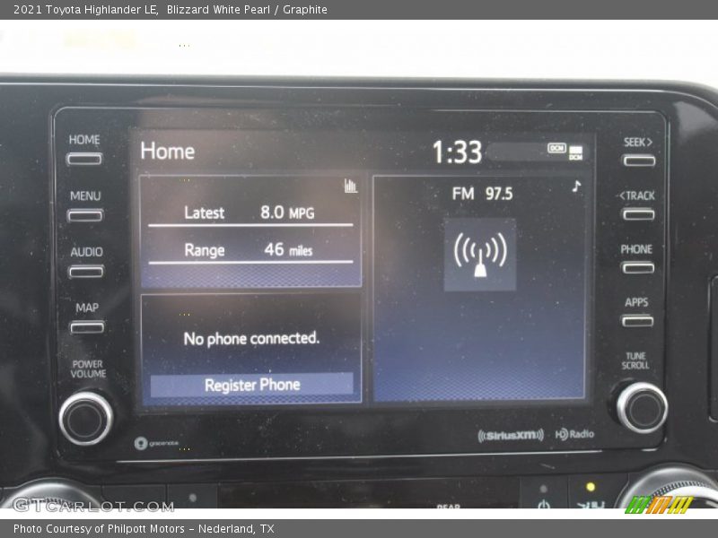 Blizzard White Pearl / Graphite 2021 Toyota Highlander LE