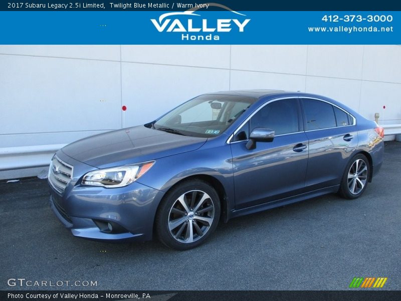 Twilight Blue Metallic / Warm Ivory 2017 Subaru Legacy 2.5i Limited