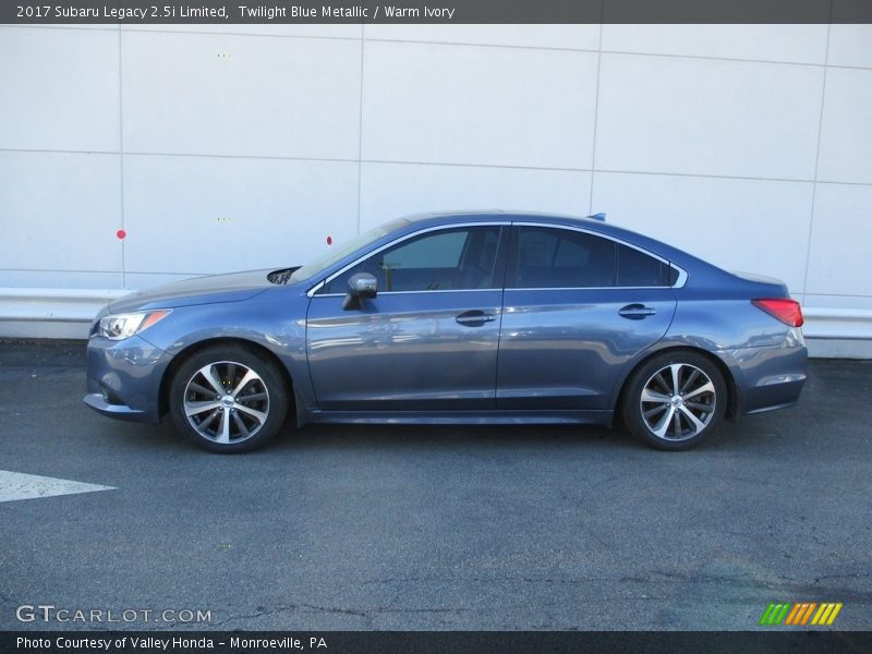 Twilight Blue Metallic / Warm Ivory 2017 Subaru Legacy 2.5i Limited