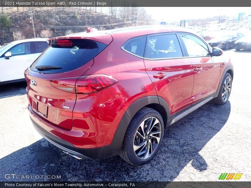Red Crimson / Beige 2021 Hyundai Tucson Sport AWD