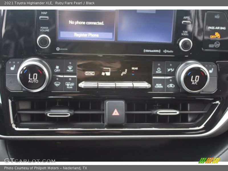 Ruby Flare Pearl / Black 2021 Toyota Highlander XLE