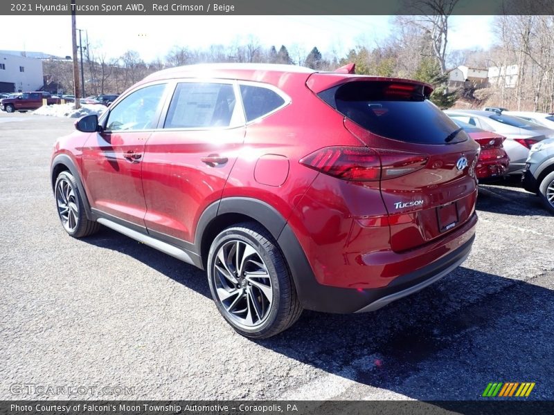Red Crimson / Beige 2021 Hyundai Tucson Sport AWD