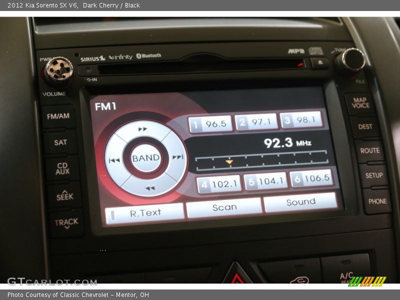 Dark Cherry / Black 2012 Kia Sorento SX V6