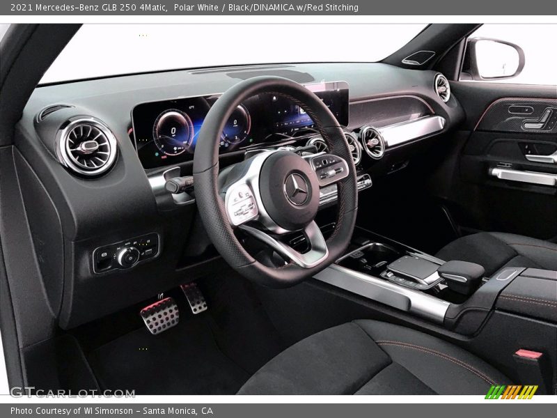 Polar White / Black/DINAMICA w/Red Stitching 2021 Mercedes-Benz GLB 250 4Matic