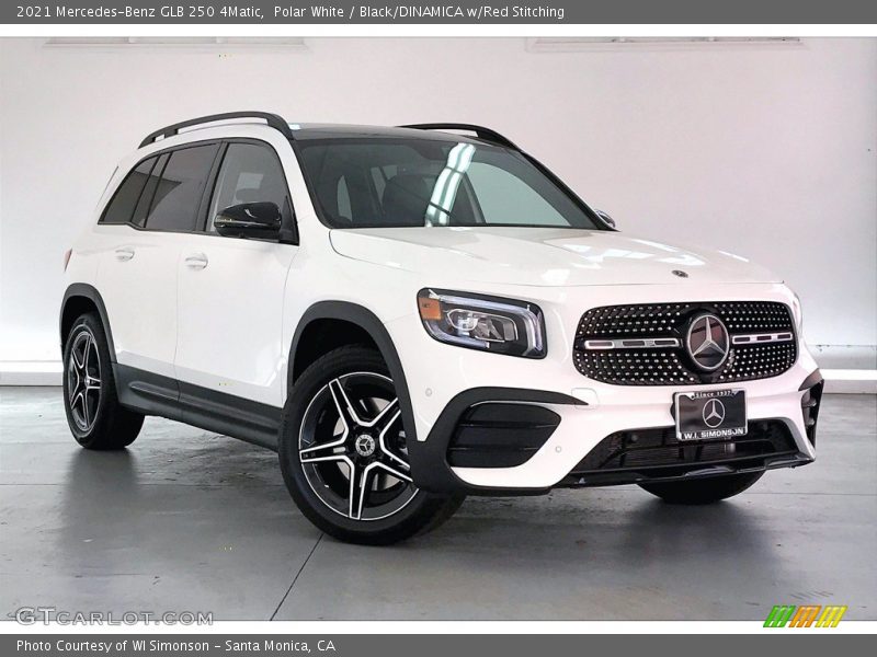 Polar White / Black/DINAMICA w/Red Stitching 2021 Mercedes-Benz GLB 250 4Matic