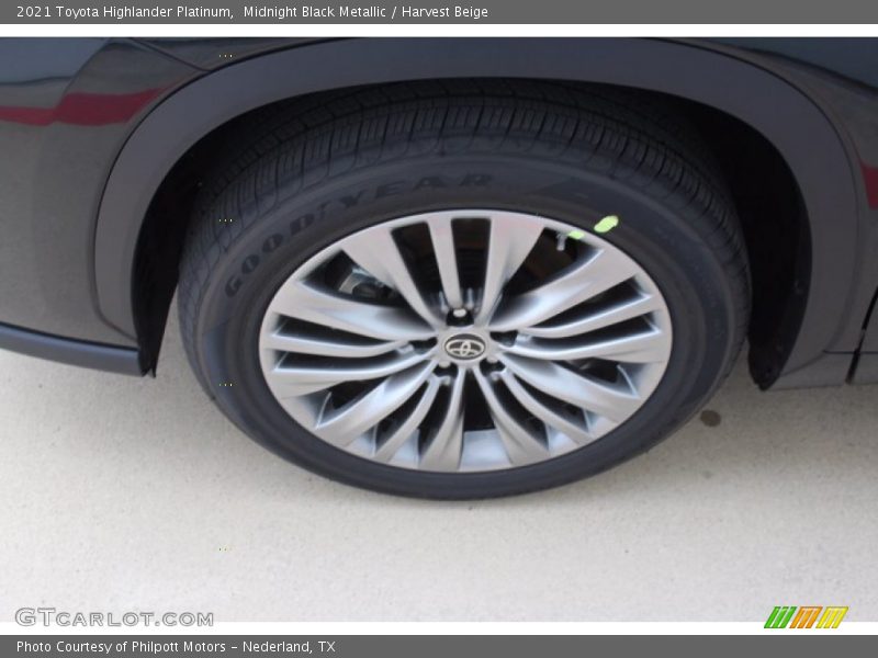 Midnight Black Metallic / Harvest Beige 2021 Toyota Highlander Platinum