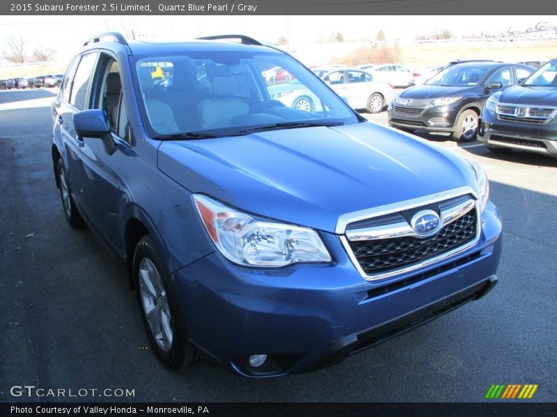 Quartz Blue Pearl / Gray 2015 Subaru Forester 2.5i Limited