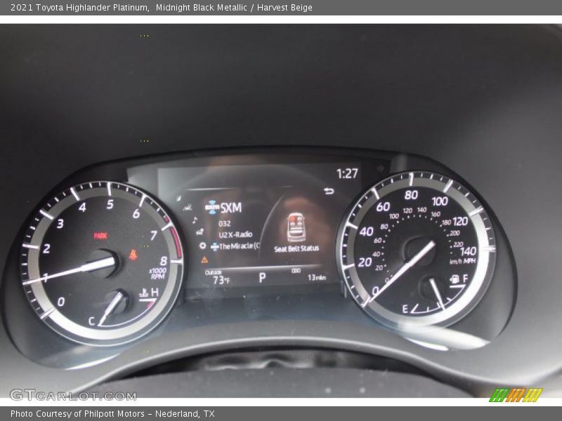 Midnight Black Metallic / Harvest Beige 2021 Toyota Highlander Platinum
