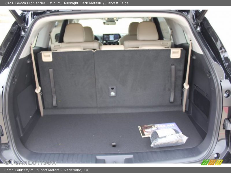 Midnight Black Metallic / Harvest Beige 2021 Toyota Highlander Platinum