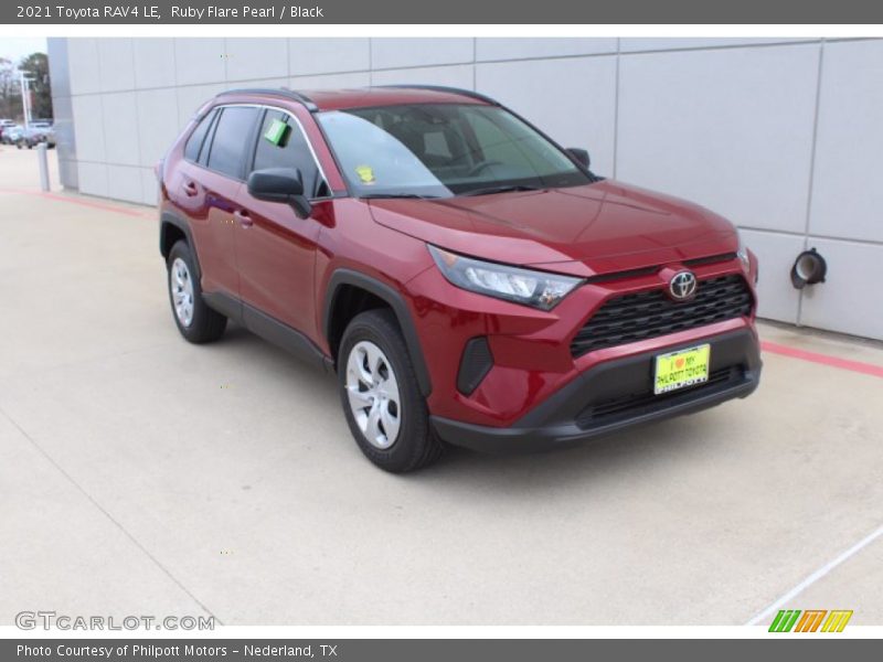 Ruby Flare Pearl / Black 2021 Toyota RAV4 LE