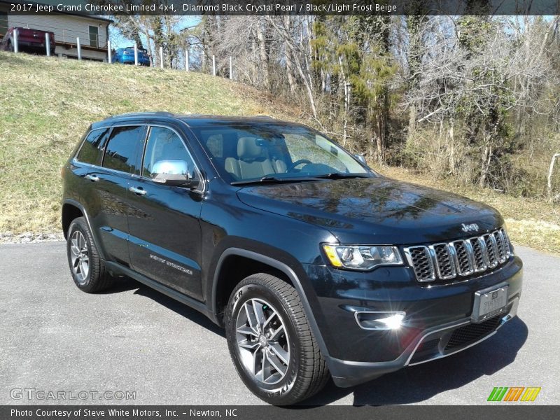 Diamond Black Crystal Pearl / Black/Light Frost Beige 2017 Jeep Grand Cherokee Limited 4x4