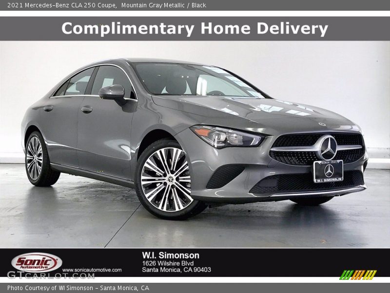 Mountain Gray Metallic / Black 2021 Mercedes-Benz CLA 250 Coupe