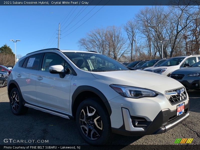 Crystal White Pearl / Gray 2021 Subaru Crosstrek Hybrid