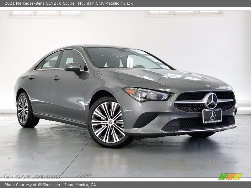 Mountain Gray Metallic / Black 2021 Mercedes-Benz CLA 250 Coupe