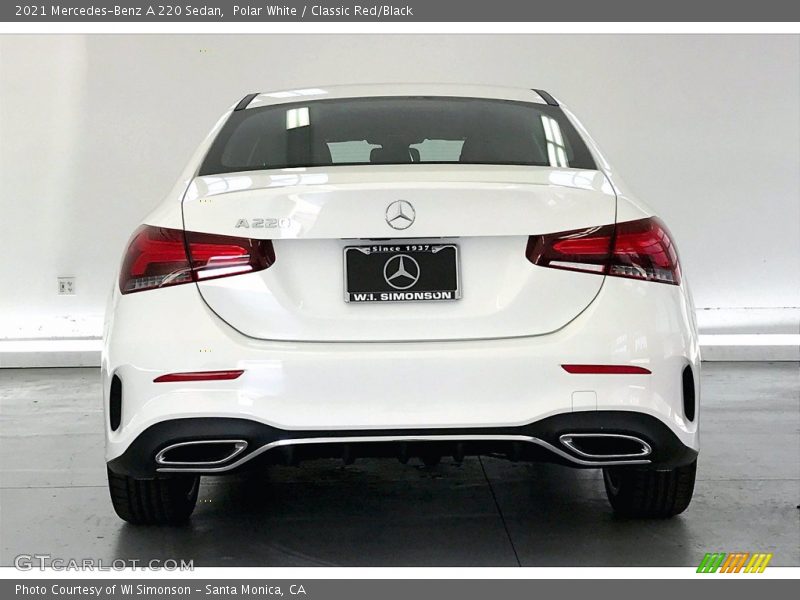 Polar White / Classic Red/Black 2021 Mercedes-Benz A 220 Sedan