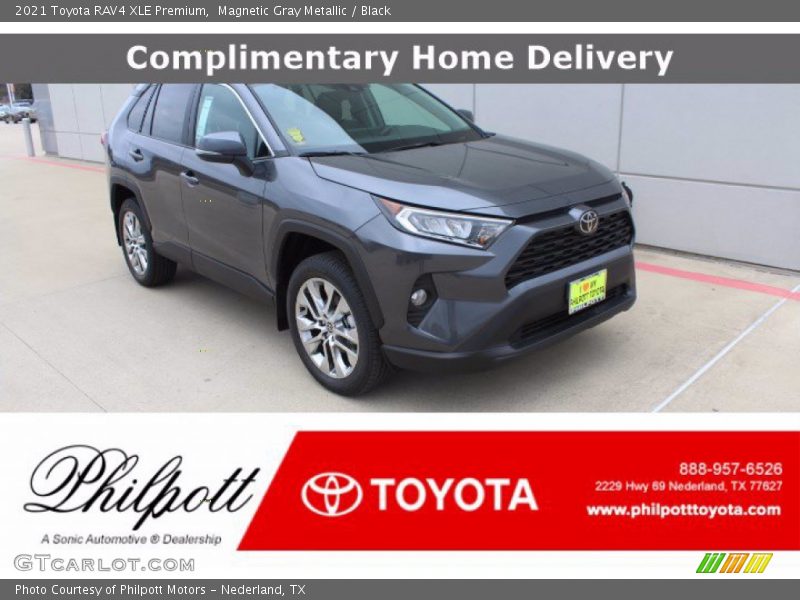 Magnetic Gray Metallic / Black 2021 Toyota RAV4 XLE Premium