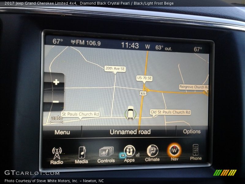 Diamond Black Crystal Pearl / Black/Light Frost Beige 2017 Jeep Grand Cherokee Limited 4x4