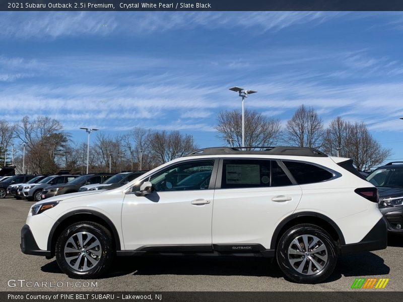 Crystal White Pearl / Slate Black 2021 Subaru Outback 2.5i Premium