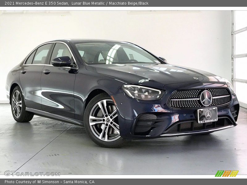 Lunar Blue Metallic / Macchiato Beige/Black 2021 Mercedes-Benz E 350 Sedan
