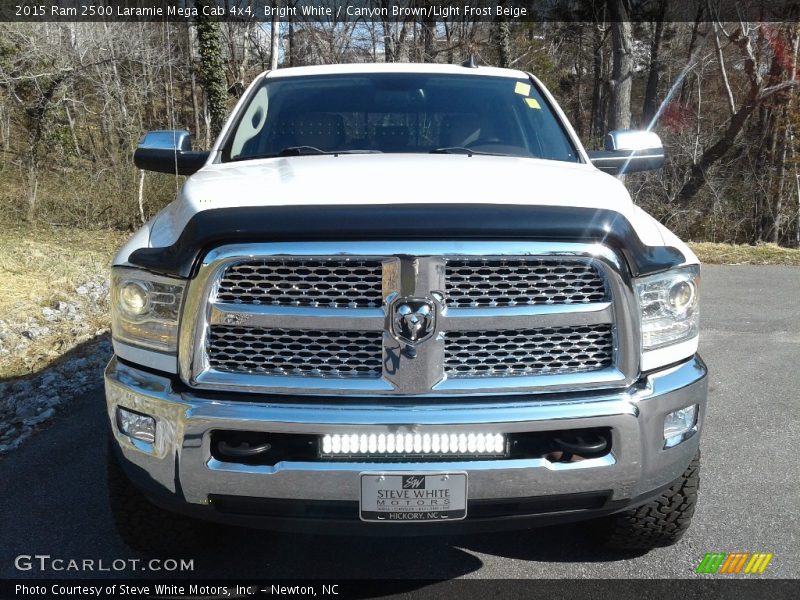 Bright White / Canyon Brown/Light Frost Beige 2015 Ram 2500 Laramie Mega Cab 4x4